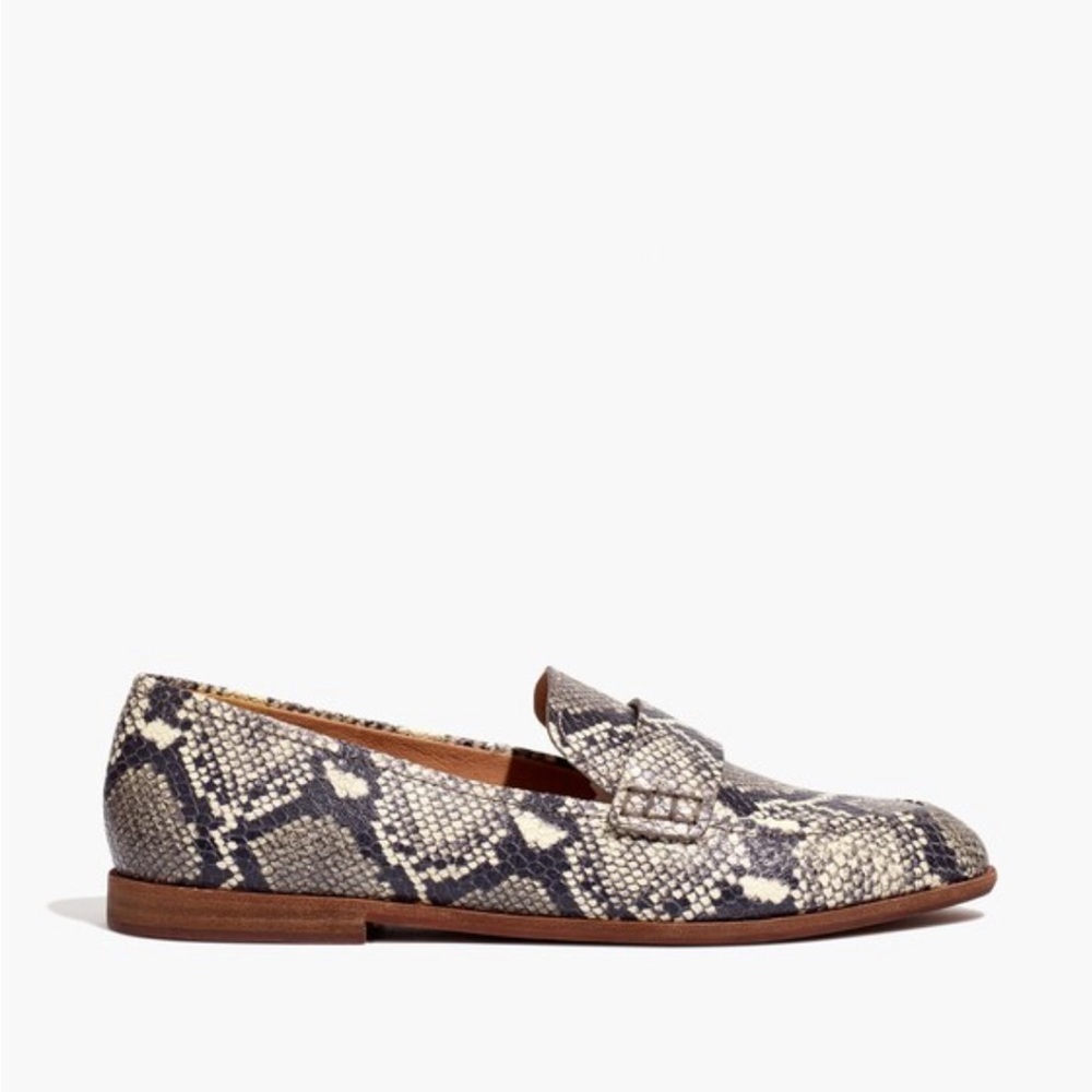 Madewell The Alex Loafer in Snake Embossed Leather Size 9 - Picture 2 of 7